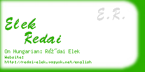 elek redai business card